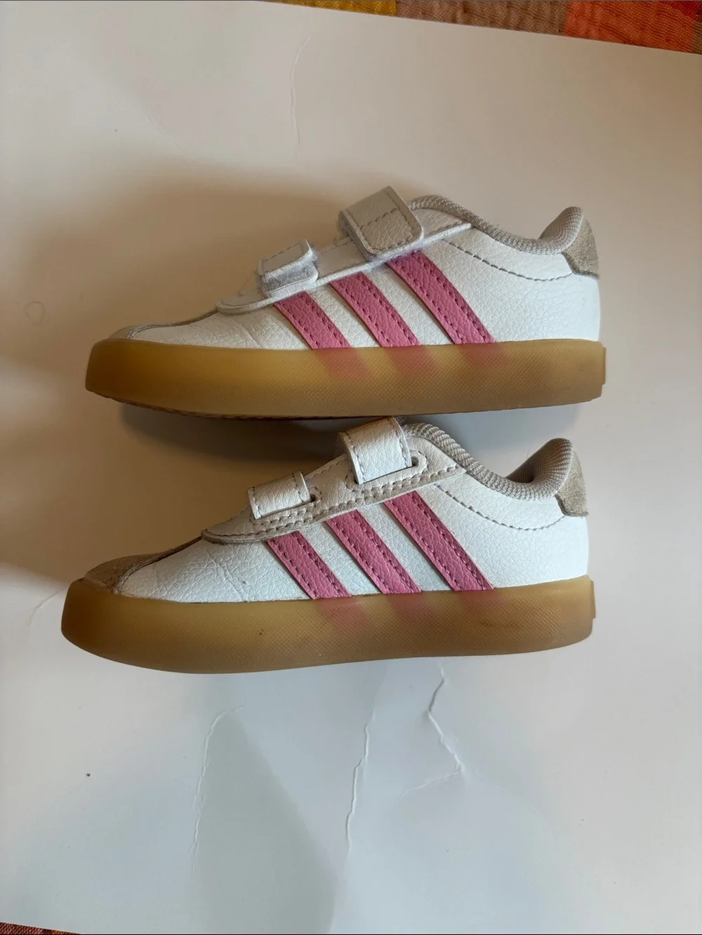 adidas pink white